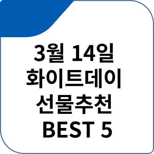 3월 14일 화이트데이 선물추천 BEST 5