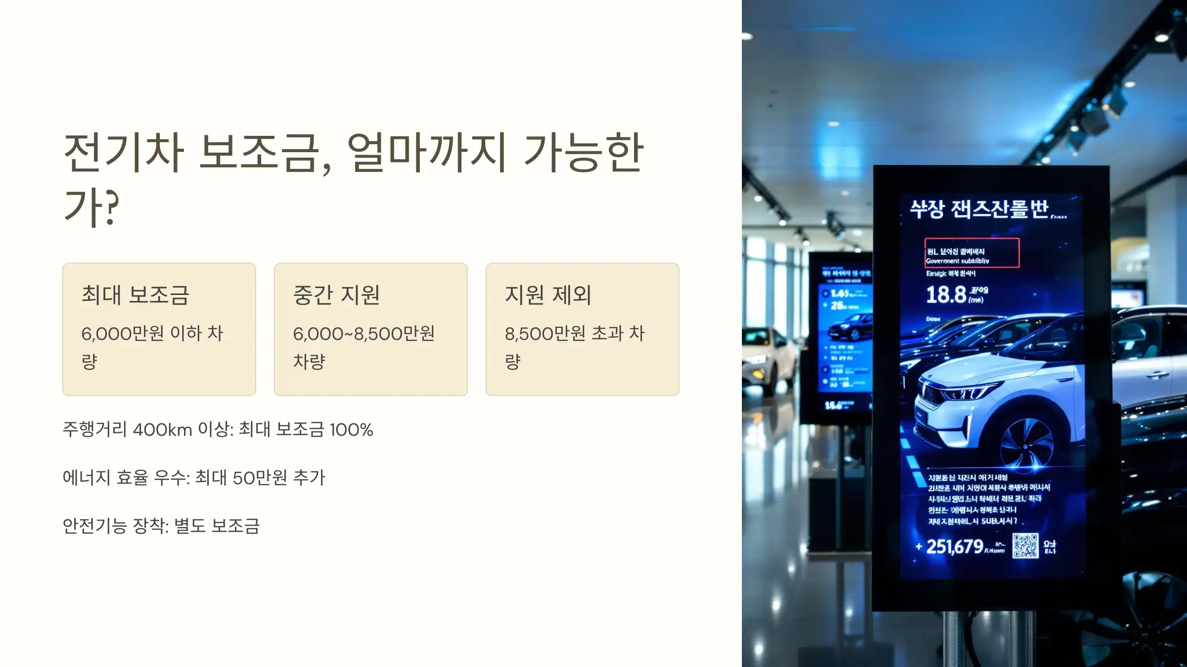 전기차 보조금, 얼마까지 가능한가?