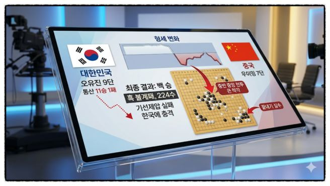 천태산배 바둑 스미레 2연승 우이밍 뉴에이코 격파 위즈잉 명승부 분석