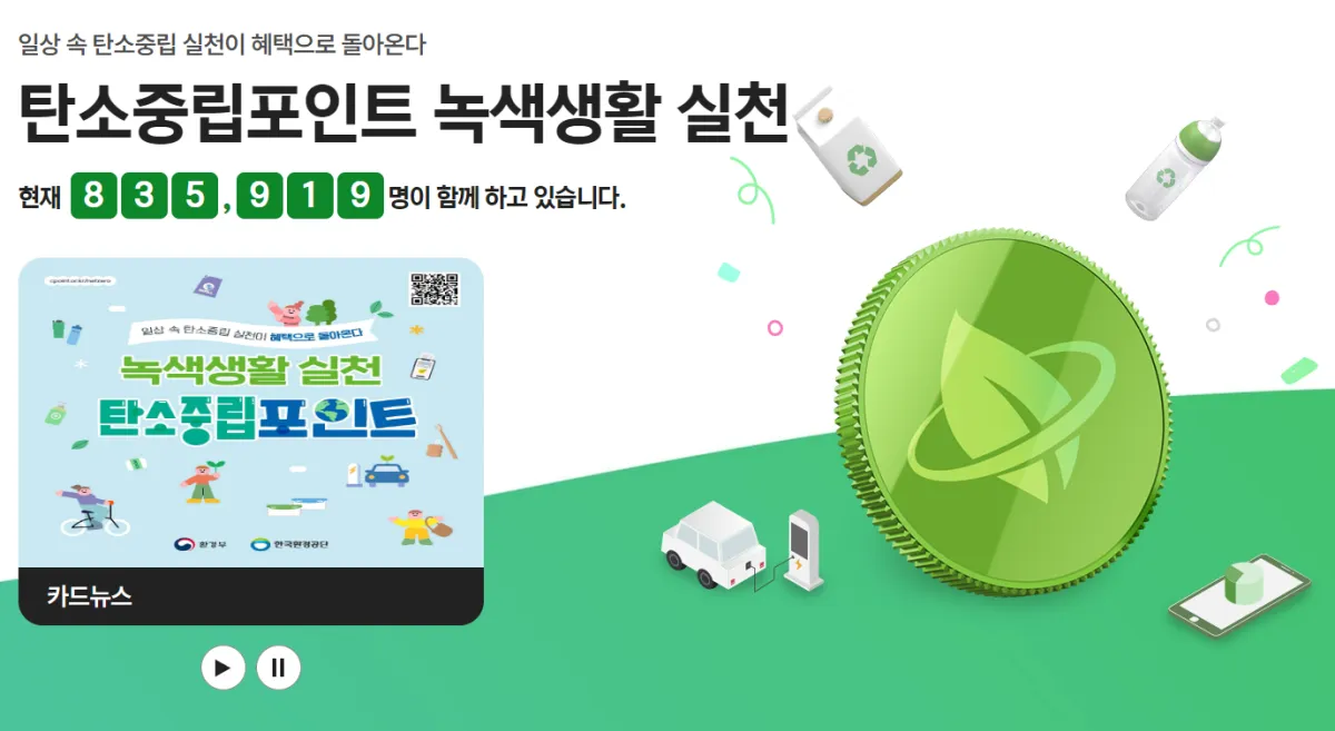 탄소중립포인트 실천방법 및 적립 후기 | 전자영수증, 매년 최대 7만원 - 1. 탄소중립포인트 실천방법 탄소중립포인트-녹색생활-실천