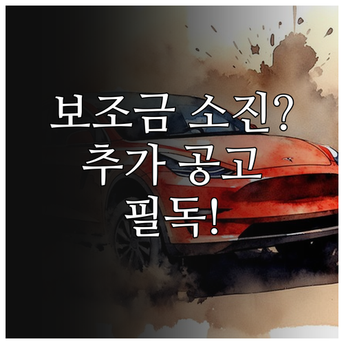 전기차 보조금 예산 소진 시 추가 공..