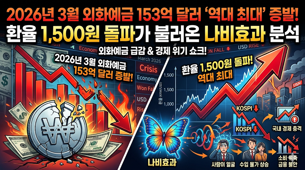 외화예금 역대 최대 감소