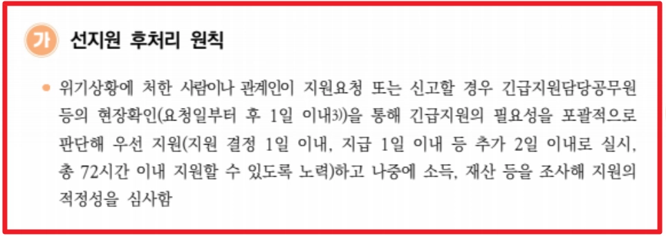 긴급복지 장제비지원 신청방법