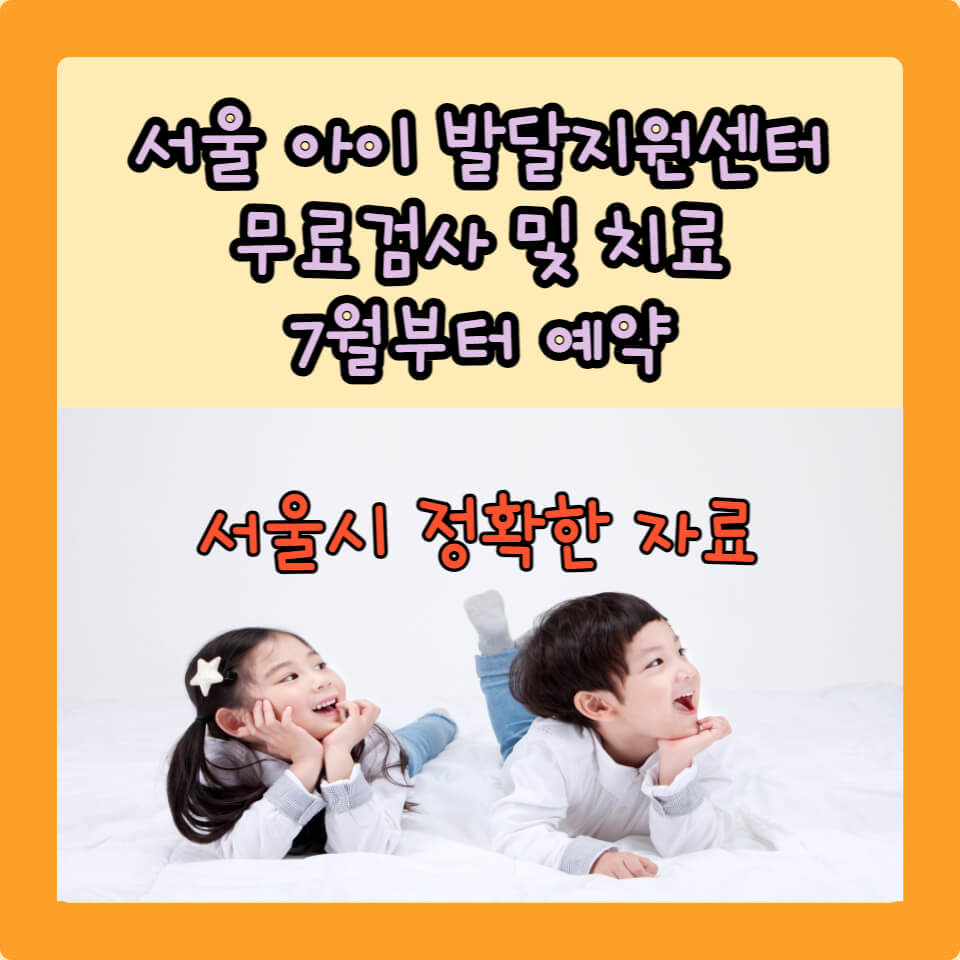 서울 아이 발달지원센터 정리