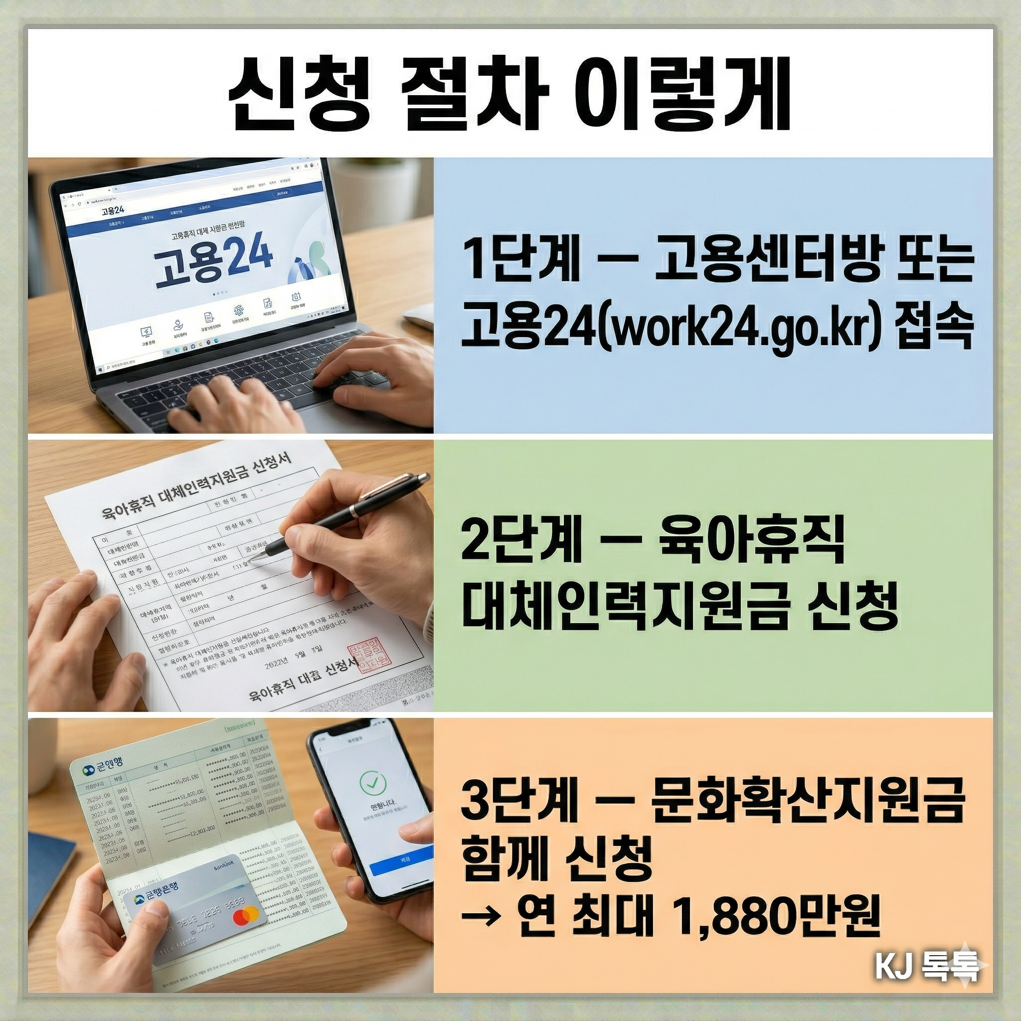 육아휴직 대체인력 채용 중소기업 1880만원 지원 완벽 정리 — 조건·신청방법