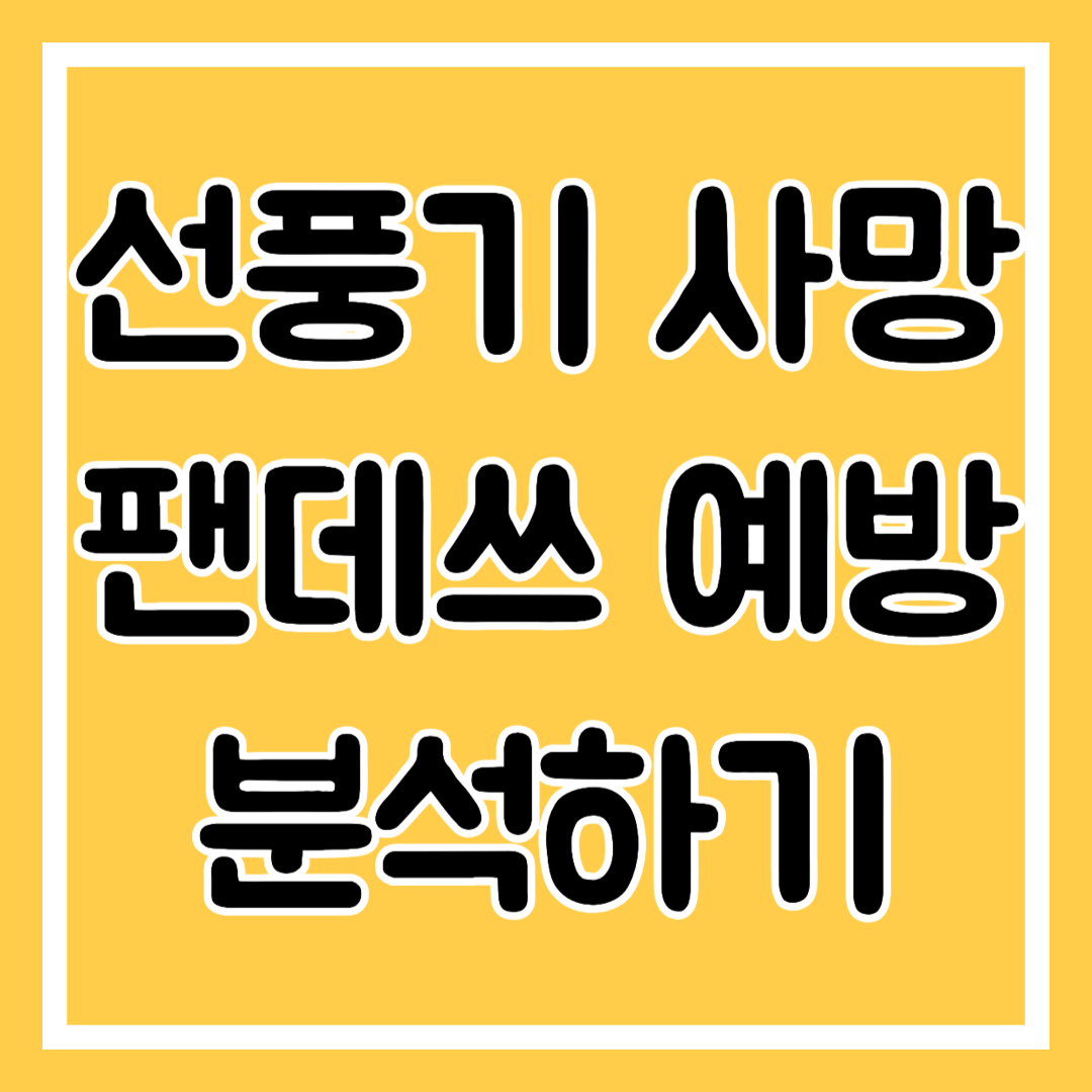 선풍기 사망 펜데쓰 예방 논란 알아보기