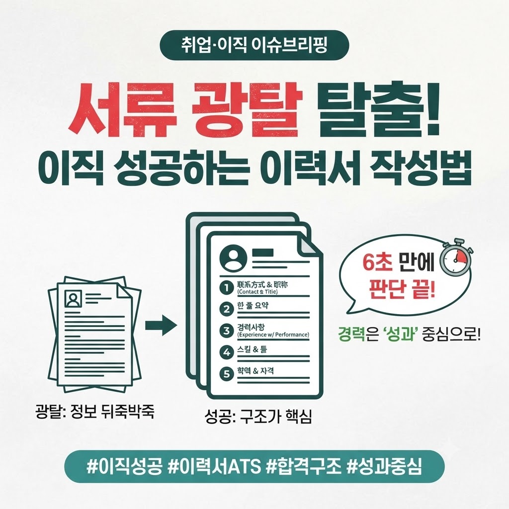 이력서 작성법, 서류 광탈하는 이유 따로 있다&hellip;경력&middot;성과 쓰는 법부터 ATS까지 관련사진