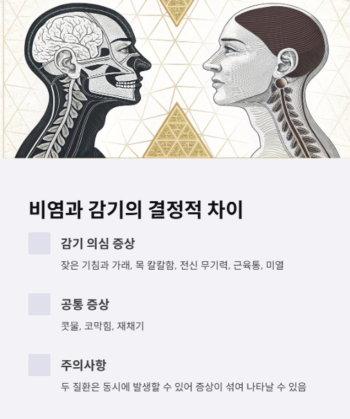 비염과 감기의 결정적 차이