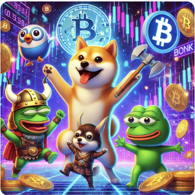 미국에서 강세중인 밈코인 (시바이누, 플로키, 페페, 봉크)