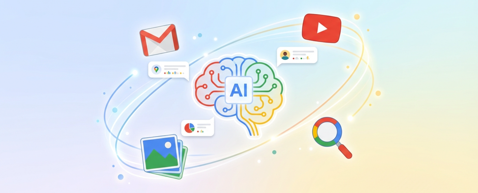 Google Personal Intelligence는 Gmail, Photos, YouTube 등 여러 앱의 데이터를 연결해 사용자 맞춤형 인사이트를 능동적으로 제공합니다