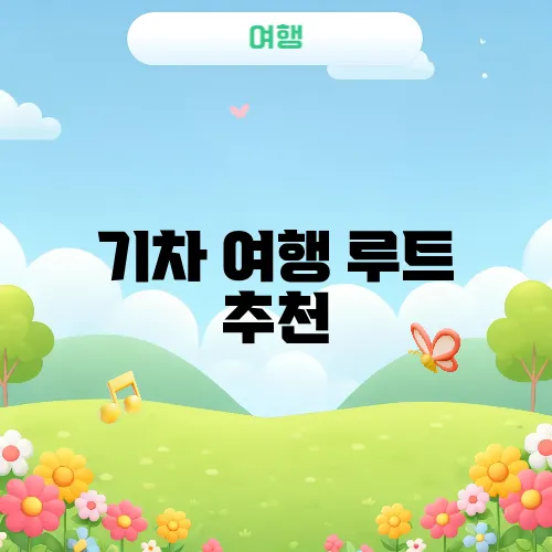 기차 여행 루트 추천, 감성과 편안함 동시에!