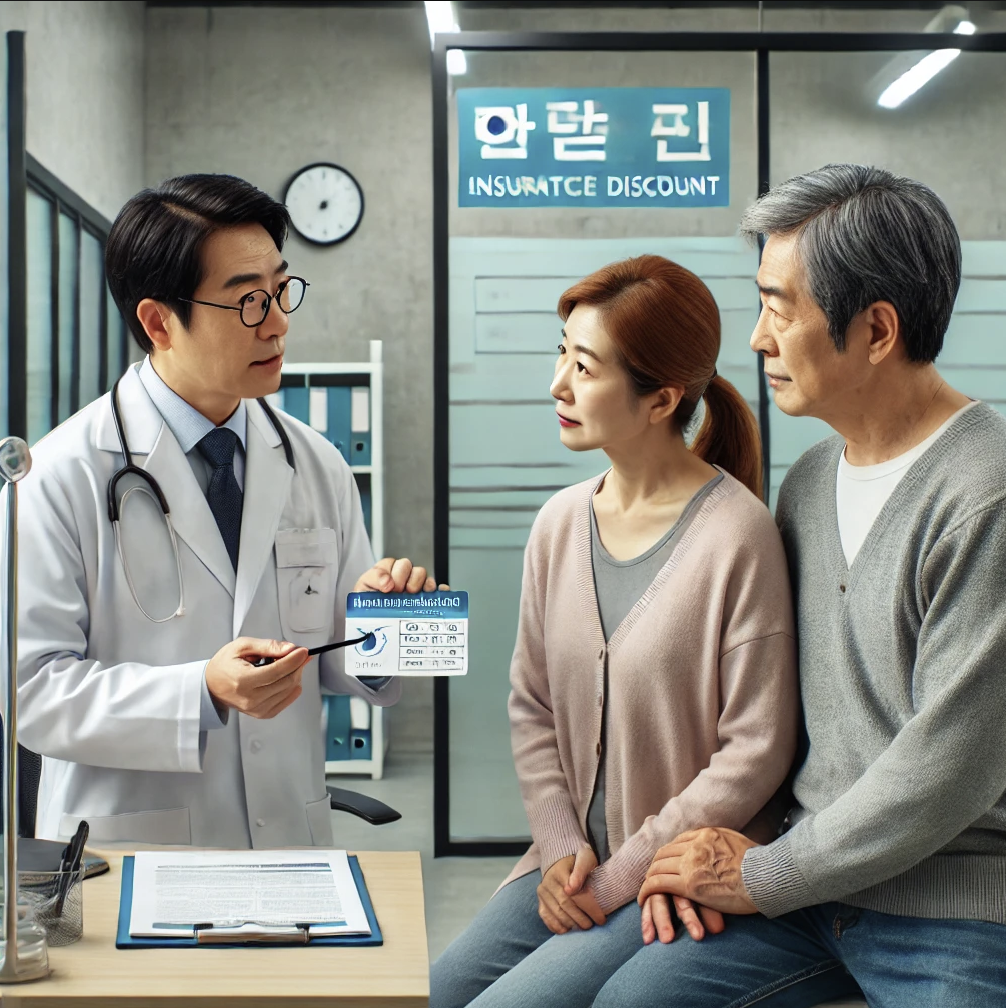 국민건강보험 혜택 설명하는 의사
