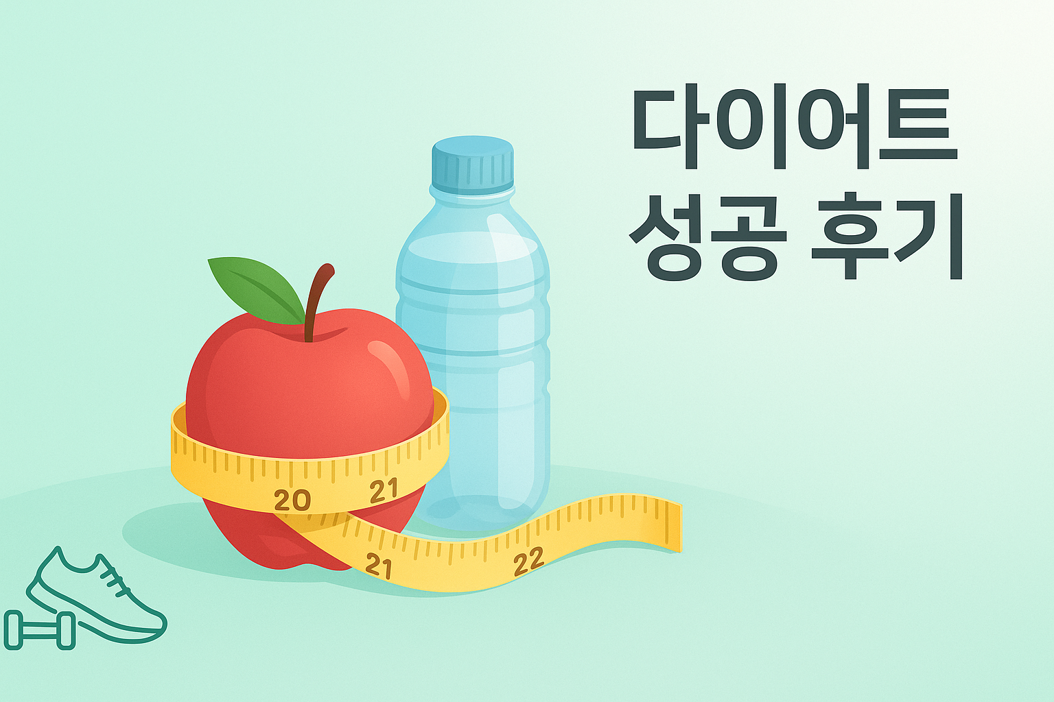 건강한 다이어트 성공을 나타내는 밝고 희망적인 이미지