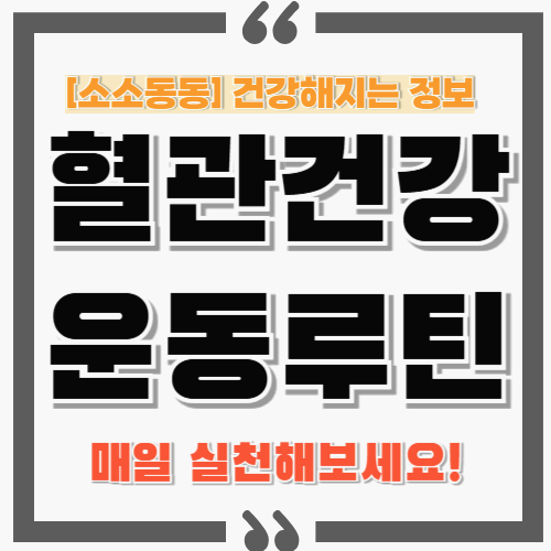 혈관 건강은 습관입니다! : 매일 실천하는 운동과 생활 루틴