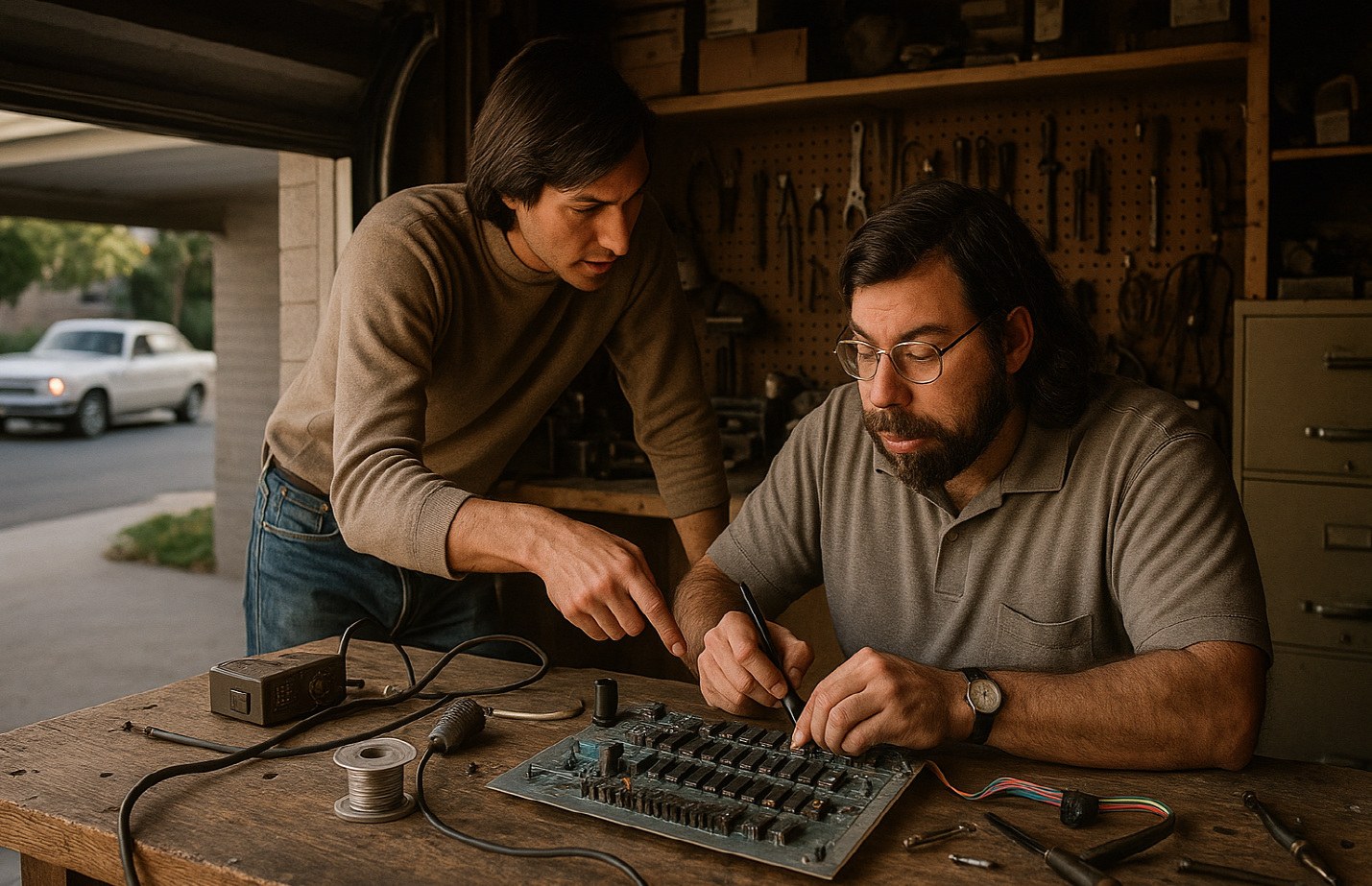 스티브 잡스와 스티브 워즈니악이 창업한 애플의 첫 사업장인 차고의 모습