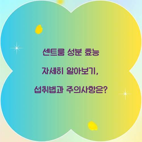 센트룸 성분 효능