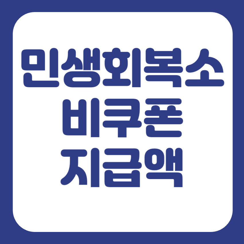 민생회복소비쿠폰 지급액