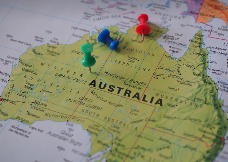 호주지도 그림