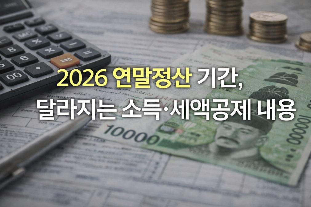 2026 연말정산 기간 및 달라진 공제 3분 완벽 정리