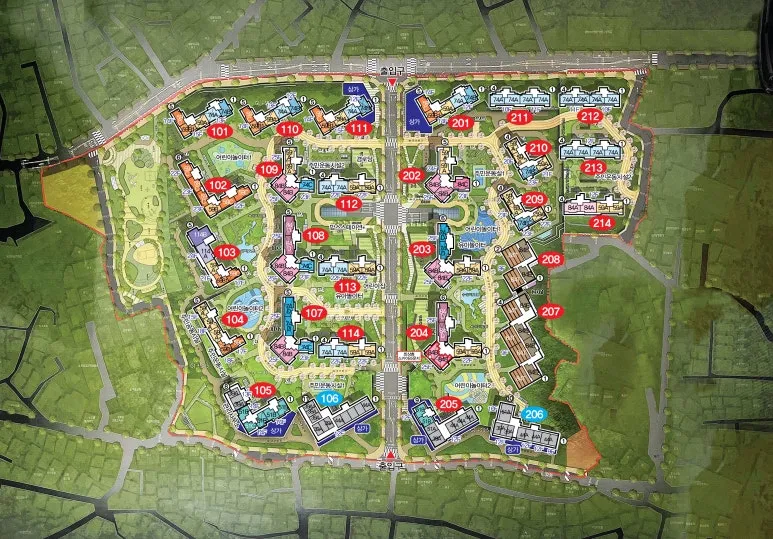 힐스테이트 메디알레 단지 배치도