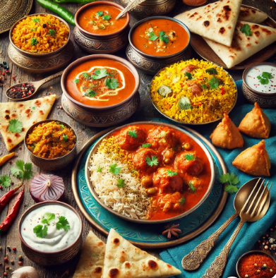 인도 음식의 특징, 대표적인 음식. 식사예절과 음주문화