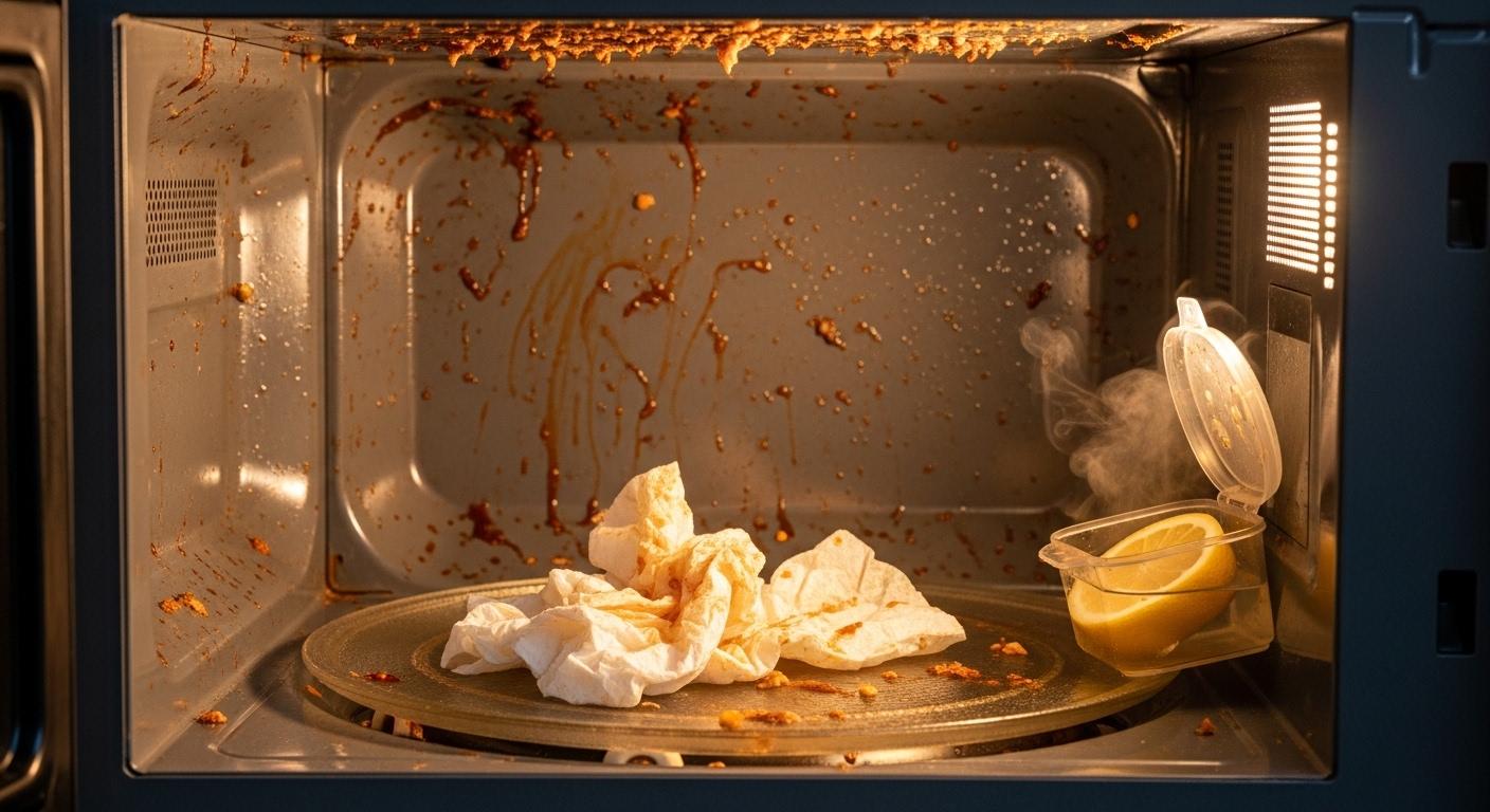 세척 귀찮음 소형 전자레인지 문제 해결