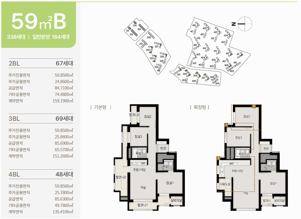 산성역 헤리스톤 평면도 59b