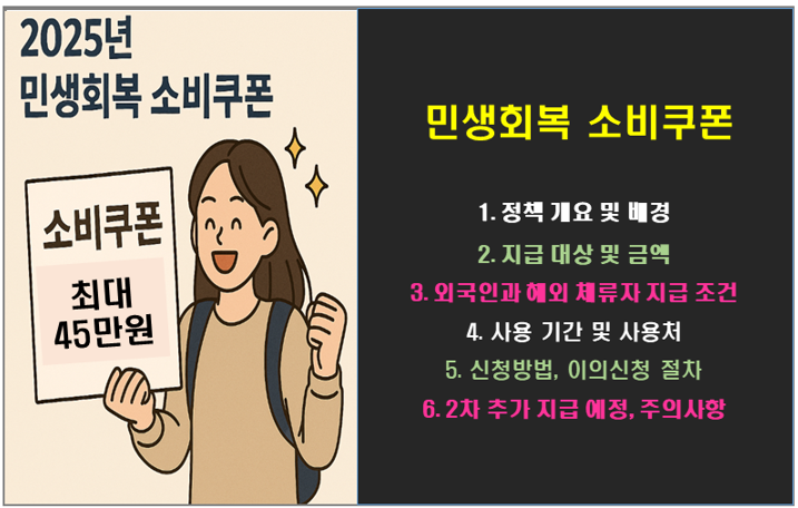 2025년 민생회복 소비쿠폰 지급 총정리