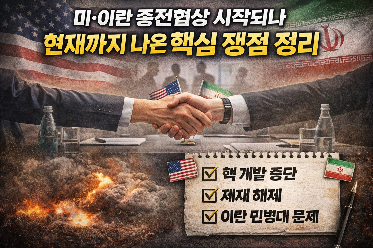 미이란 종전협상 시작되나, 현재까지 나온 핵심 쟁점 정리