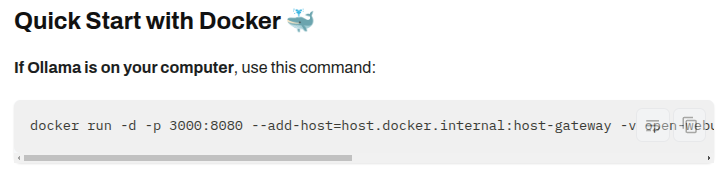Open WebUI installing with docker
