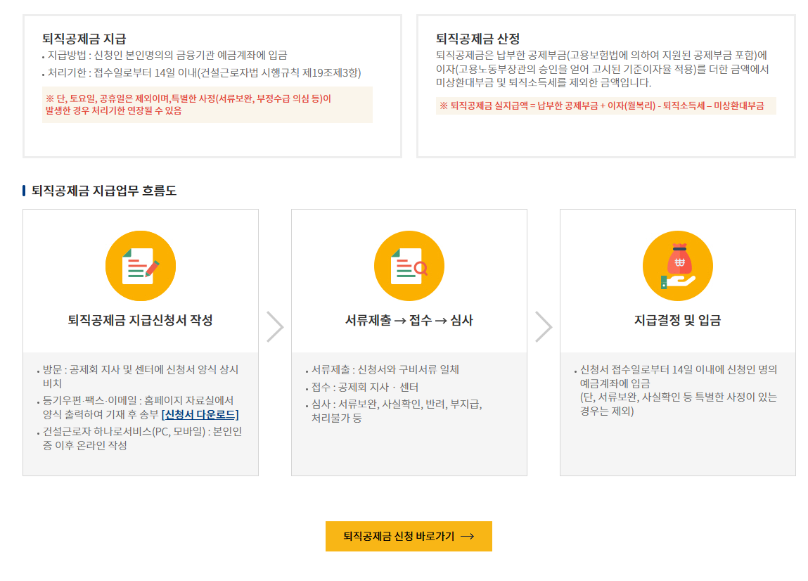 건설근로자 퇴직공제금 신청