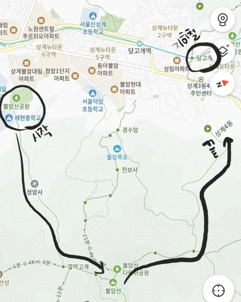 불암산 등산 코스 안내 지도_8