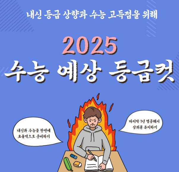 남학생이-수능과-내신을-위해-고군분투-하는-그림입니다.