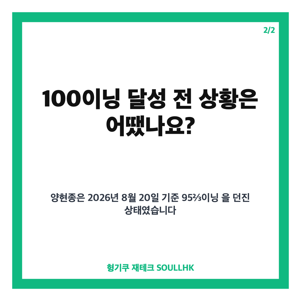 양현종 100이닝 달성, 13시즌 연속 기록으로 송진우와 타이 카드뉴스 3