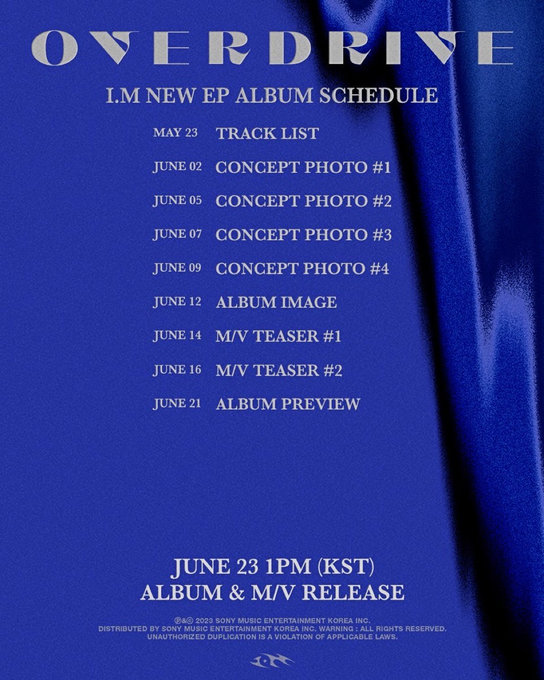 IM NEW EP &#39;OVERDRIVE&#39; SCHEDULE