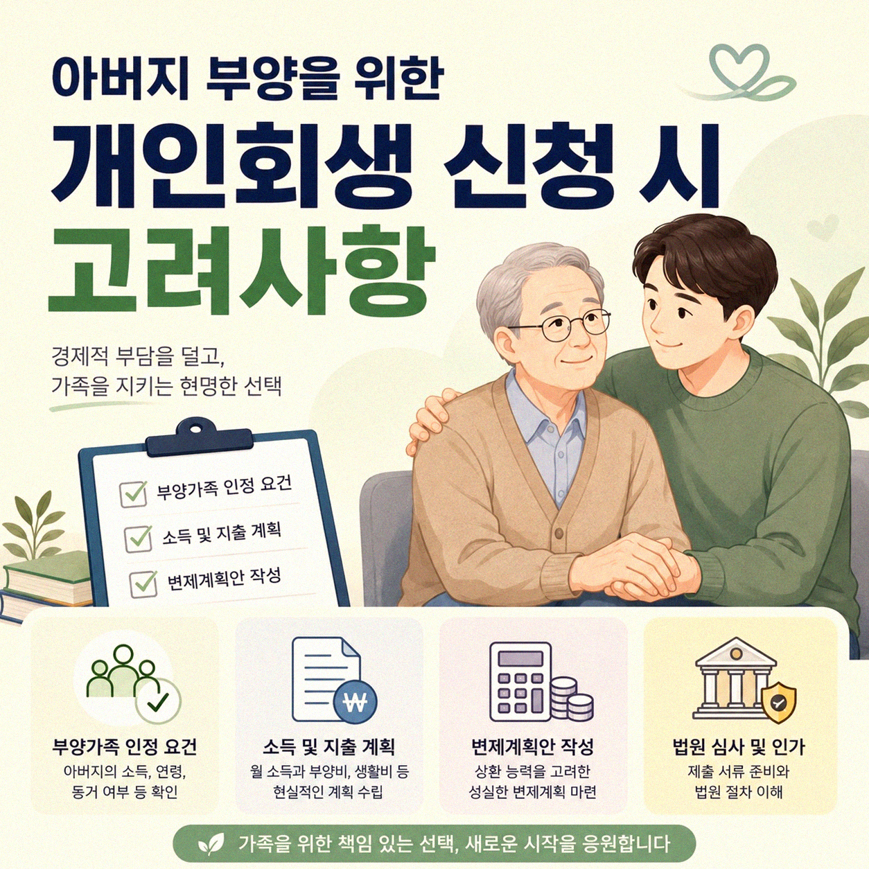 아버지 부양 부담, 개인회생으로 어떻게 고려되나
