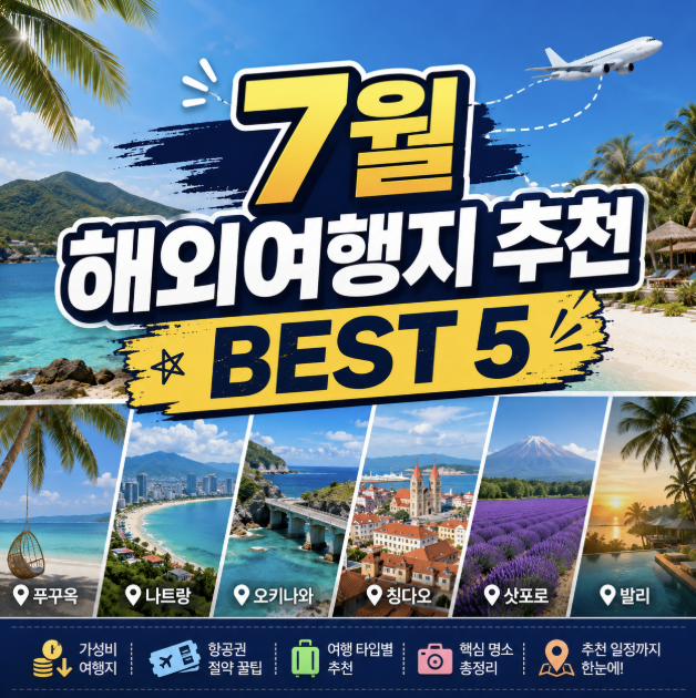 7월 해외여행지 추천