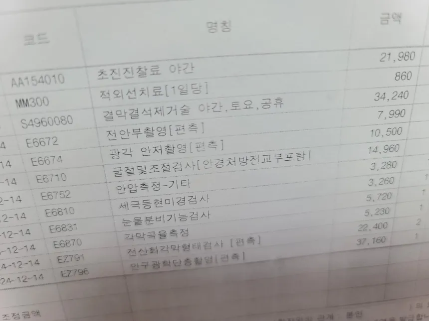 황반변성 보험청구