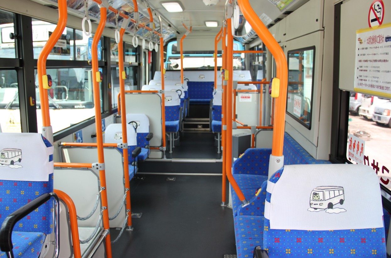 대마도 버스의 내부