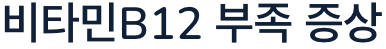 비타민b12 부족 증상