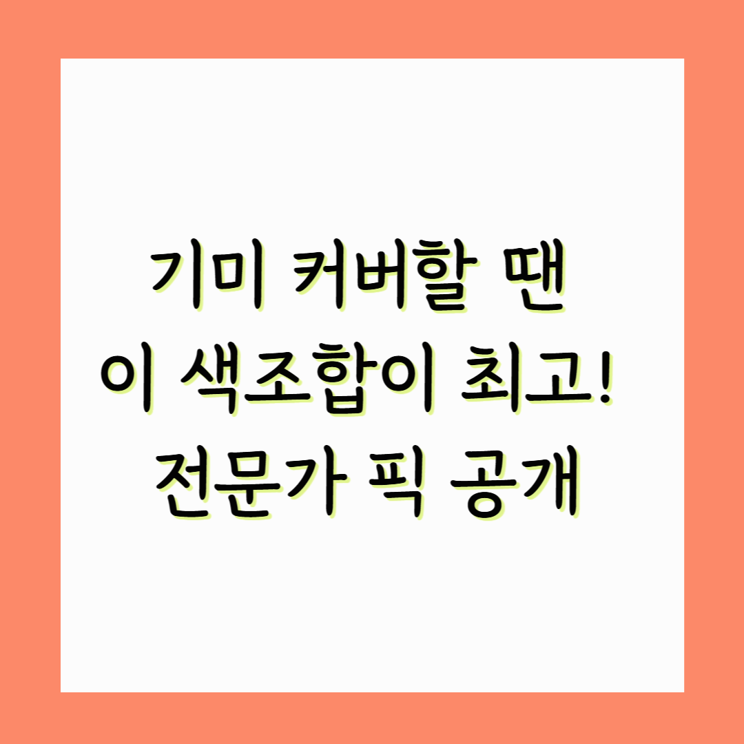기미 커버할 땐 이 색조합이 최고! 전문가 픽 공개