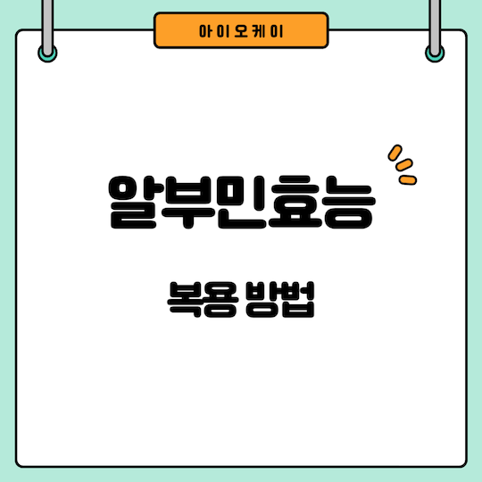 알부민효능
