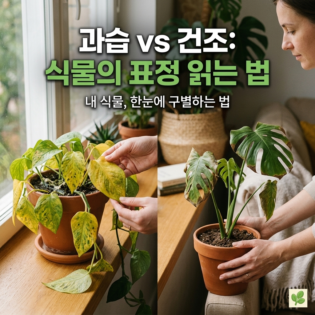식물 과습 vs 건조 구별하는 확실한 방법