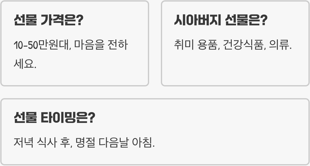 센스있는 며느리, 시어머니께 사랑받는 추석 선물 BEST 7