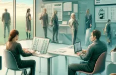 챗지피티가 그린 실업급여 구직활동 그림