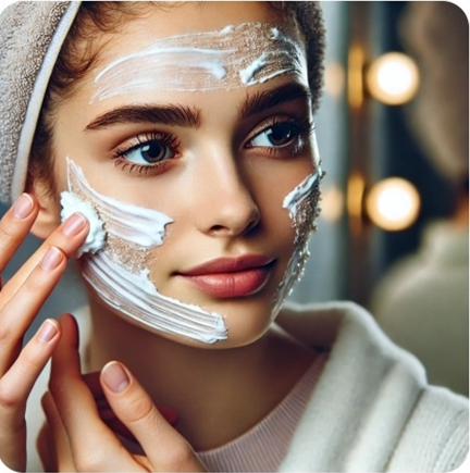 각질제거하는 여자