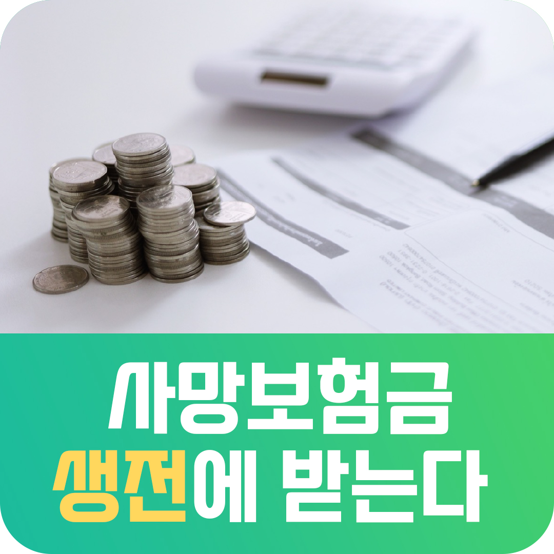 #사망보험금 생전에 받는다 #사망보험금 유동화