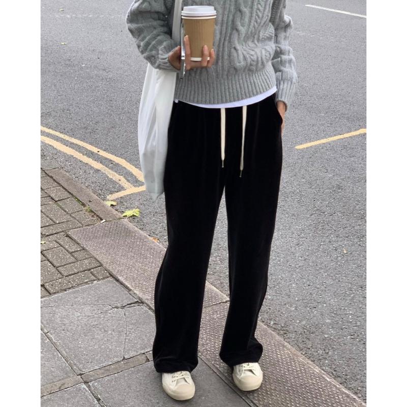 jinsim 진심 벨베틴 팬츠 벨벳 밴딩 트레이닝 일자 pt (3colors)