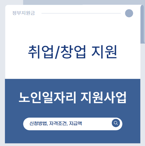 노인일자리 지원사업