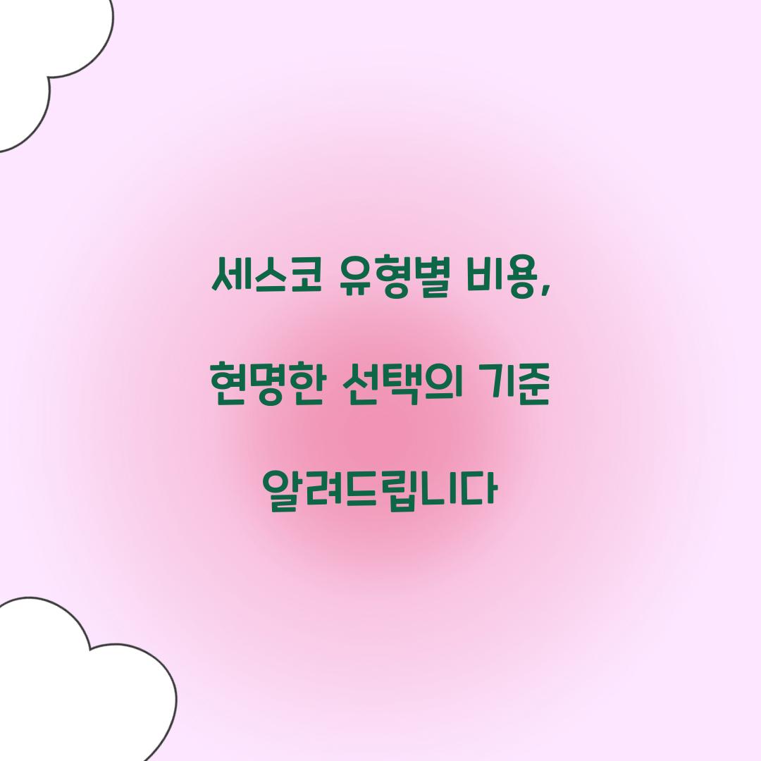 세스코 유형별 비용